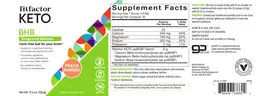 Label for BHB Exogenous Ketones Peach Mango