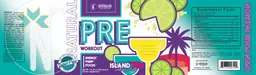 Label for Natural Pre Workout Island Mist