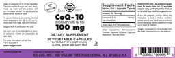 Label for CoQ-10 100 mg