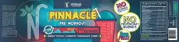 Label for Pinnacle Pre-Workout Pink Slushee