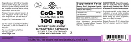 Label for CoQ-10 100 mg