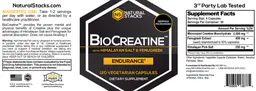 Label for BioCreatine with Himalayan Salt & Fenugreek