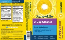 Label for 3-Day Cleanse Evening Formula