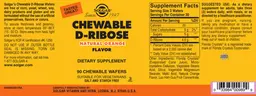 Label for Chewable D-Ribose Natural Orange Flavor