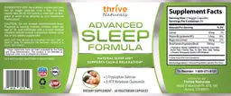 Label for Advanced Sleep Formula