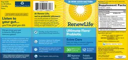 Label for Ultimate Flora 30 Billion