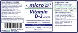 Label for Micro D3 with KTM
