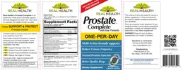 Label for Prostate Complete with Saw Palmetto