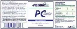 Label for Essential PC Lipids