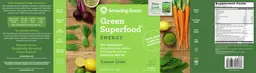 Label for Green Superfood Energy Lemon-Lime