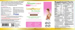 Label for SeraMense plus Probiotics Chocolate