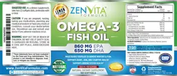 Label for Omega-3 Fish Oil Lemon Flavor