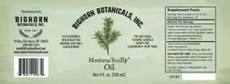 Label for Montana YewTip Oil