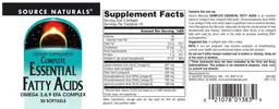 Label for Complete Essential Fatty Acids