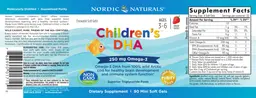 Label for Children's DHA Strawberry