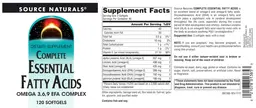 Label for Complete Essential Fatty Acids