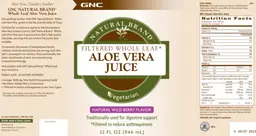 Label for Aloe Vera Juice Natural Wild Berry Flavor