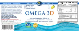 Label for Omega-3D Lemon