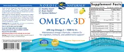 Label for Omega-3D Lemon
