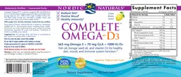 Label for Complete Omega-D3 Lemon