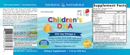 Label for Children's DHA Strawberry