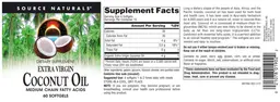 Label for Coconut Oil