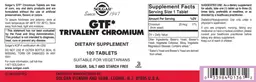 Label for GTF Trivalent Chromium