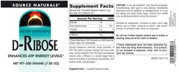 Label for D-Ribose