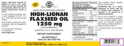 High-Lignan Flaxseed Oil 1250 mg