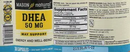 Label for DHEA 50 mg