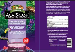 Label for AcaiSplash Energizing Mixed Berry Drink