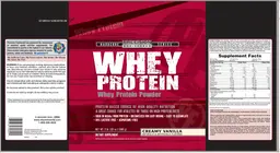 Label for Whey Protein Creamy Vanilla