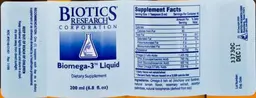 Label for Biomega-3 Liquid