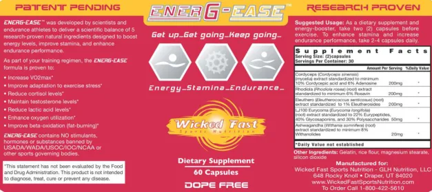 Label for EnerG-Ease