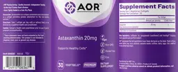 Label for Astaxanthin 20 mg