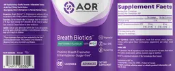 Label for Breath Biotics Wintermint Flavour with Blis K12