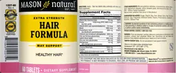 Label for Extra Strength Hair Formula