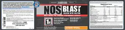 Label for NOS Blast Creatine Nitro Solution Extreme Orange