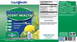 Label for Glucosamine Joint Health Lemon Lime Flavor