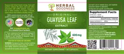 Label for Original Guayusa Leaf Extract 600 mg