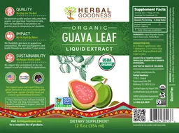 Label for Organic Guava Leaf Liquid Extract