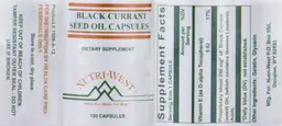 Label for Black Currant Seed Oil Capsules