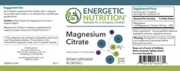 Label for Magnesium Citrate