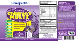 Label for Children's Multi Grape Flavor