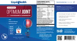 Label for Extra Strength Optimum Joint with Glucosamine and Chondroitin Melon Cherry