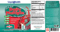 Label for Daily Multiple Natural Cherry Flavor