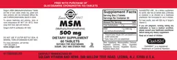 Label for MSM (Methylsulfonylmethane) 500 mg