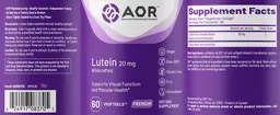 Label for Lutein 20 mg