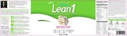 Label for Lean1 Fat-Burning Protein Shake Birthday Cake
