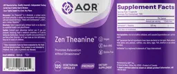 Label for Zen Theanine